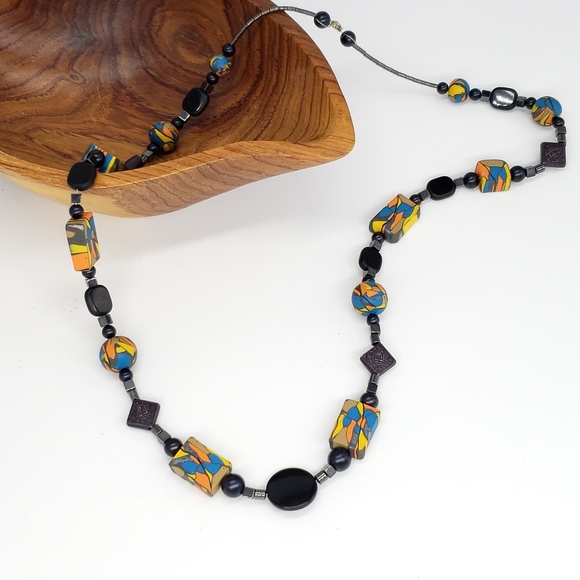 Handmade Polymer Clay Bead Necklace - Picture 7 of 9